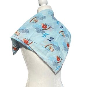 Symphony Scarfs Womens Rainbows And Flowers Retro Fashion Scarf 1980s Blue